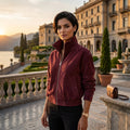 Women's Suede-Touch Velvet Bomber Jacket