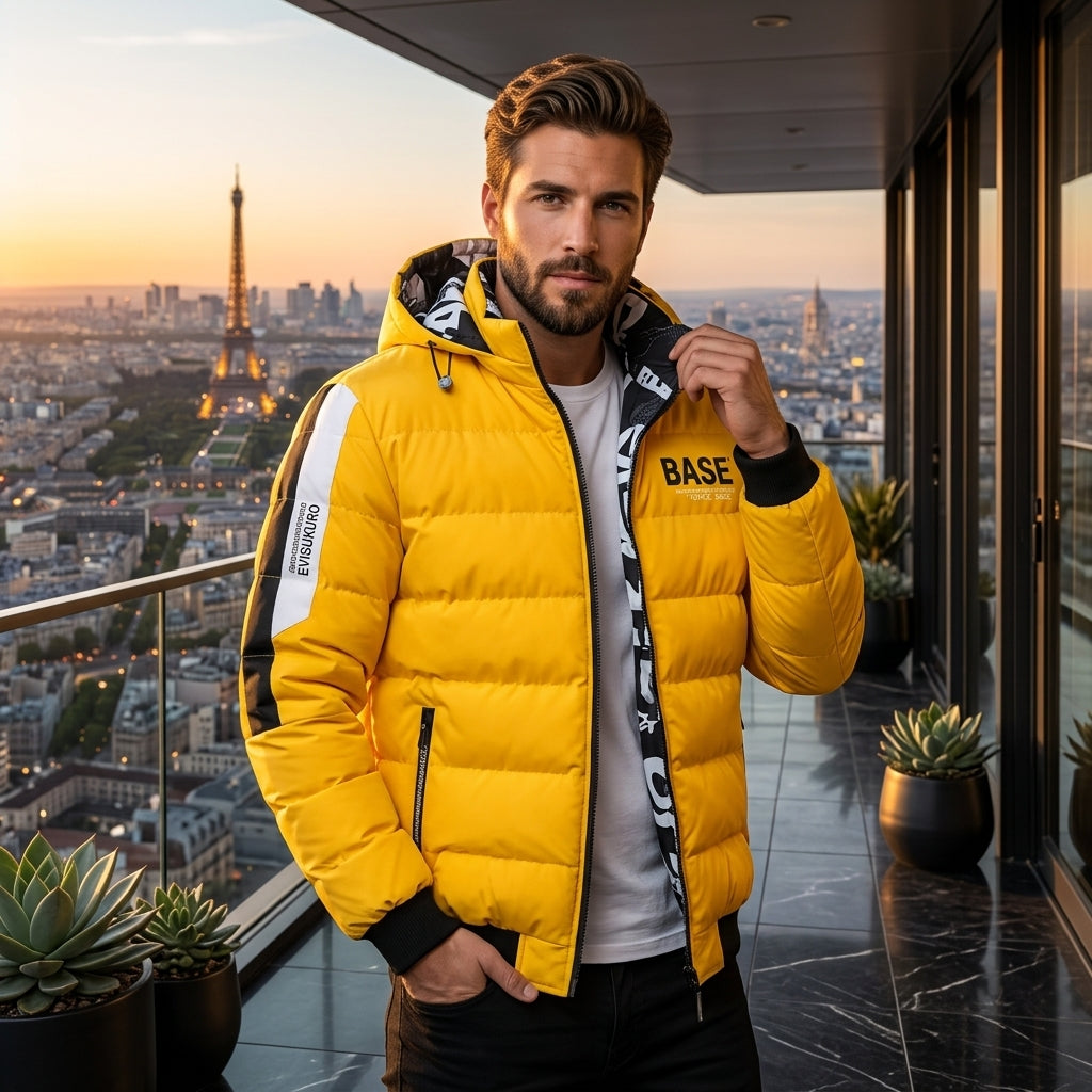 Unisex Hooded Padded Puffer Parka