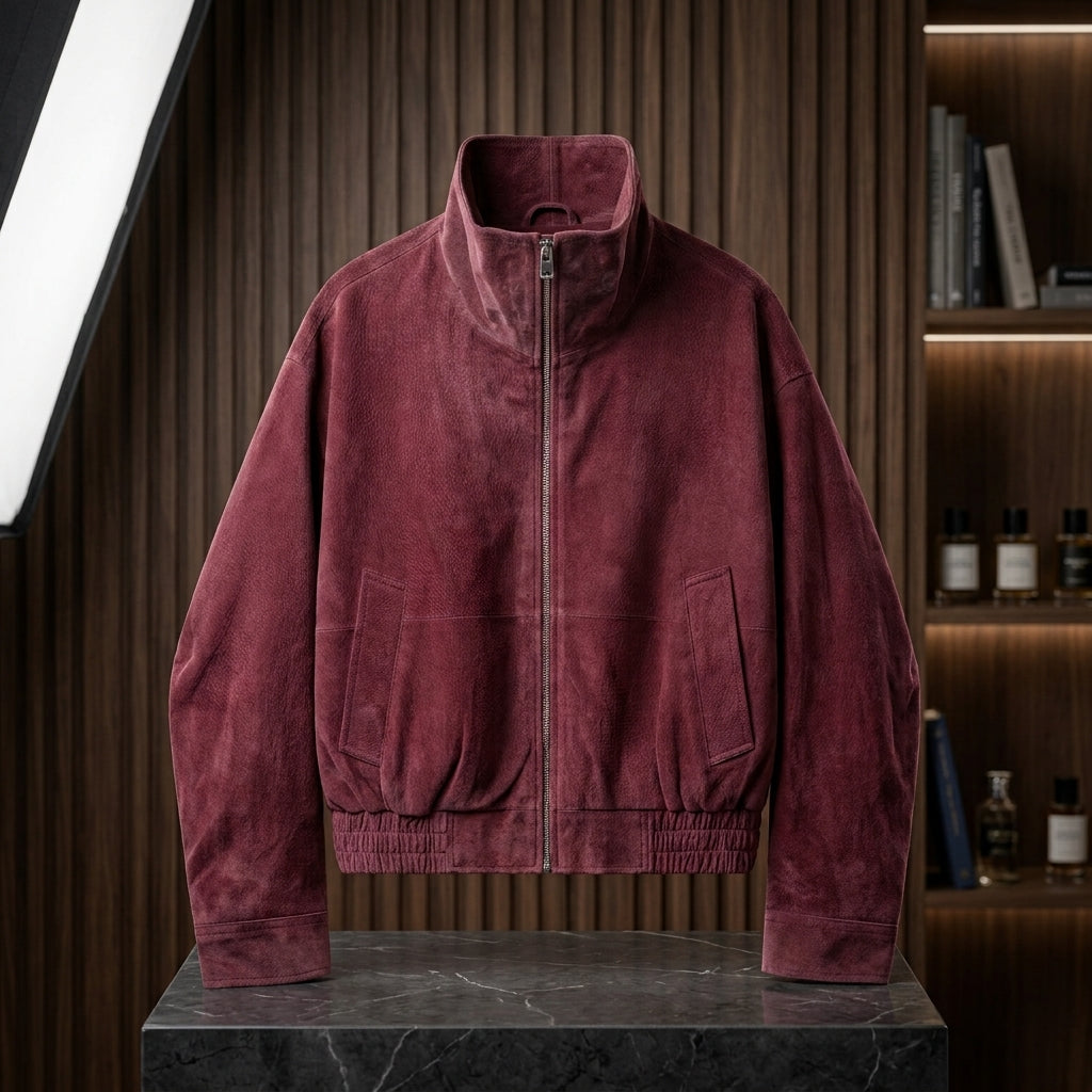 Women's Suede-Touch Velvet Bomber Jacket