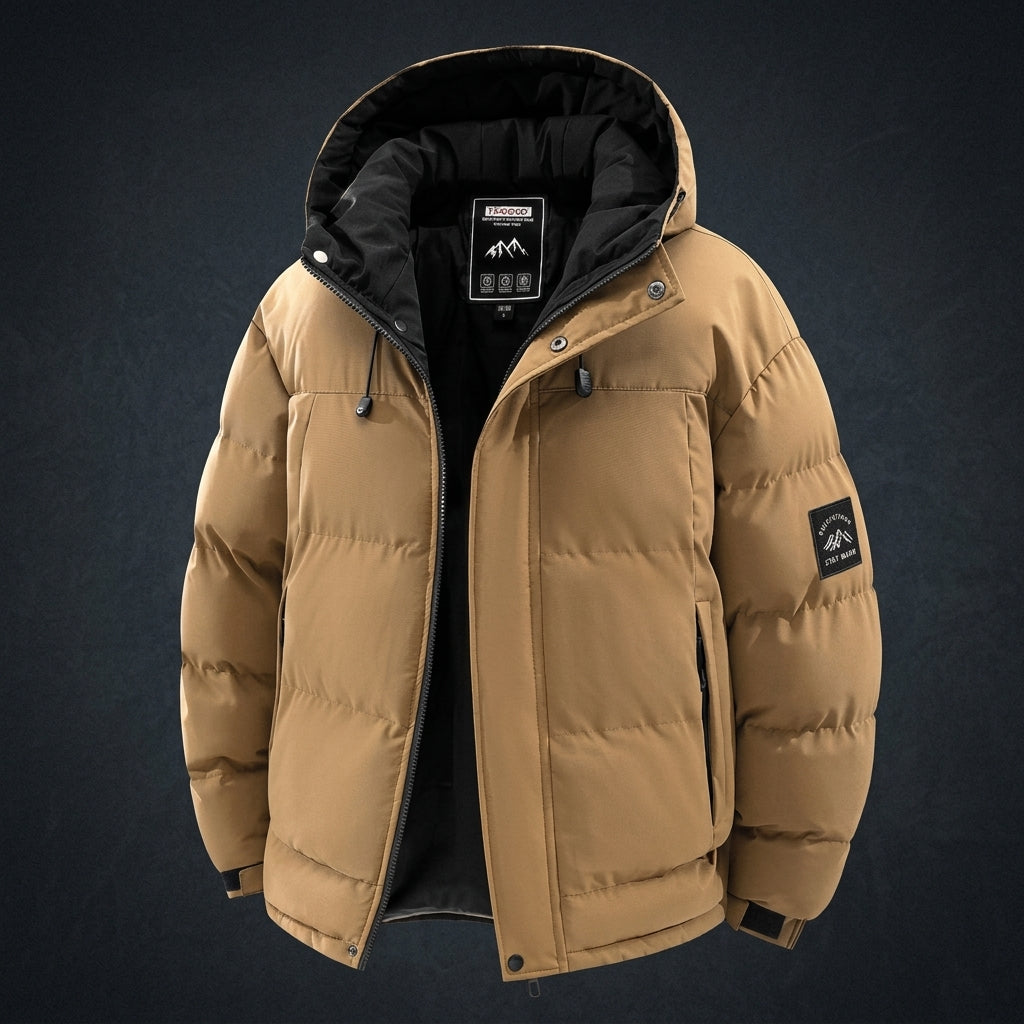 Men's Heavyweight Windproof Hooded Parka