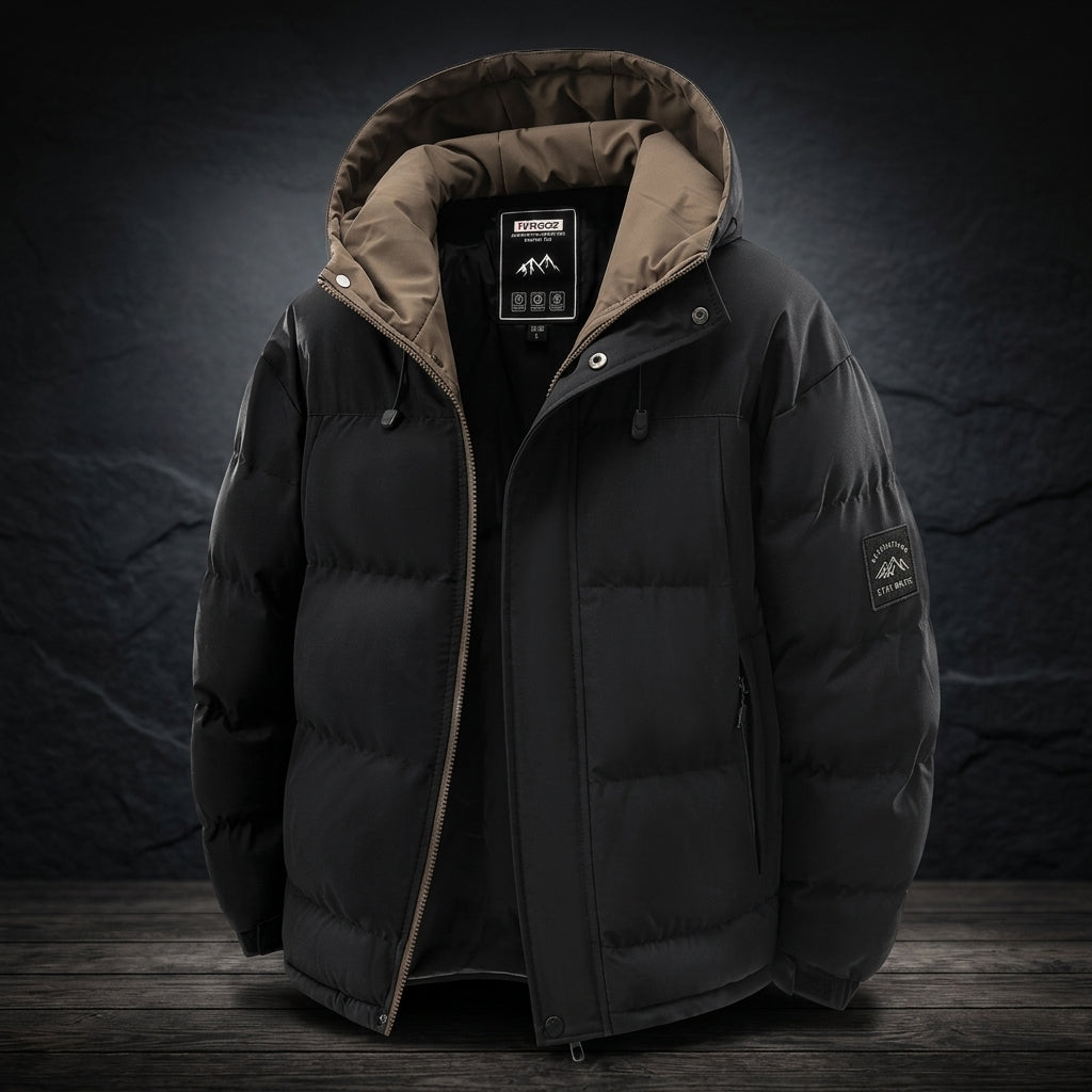Men's Heavyweight Windproof Hooded Parka