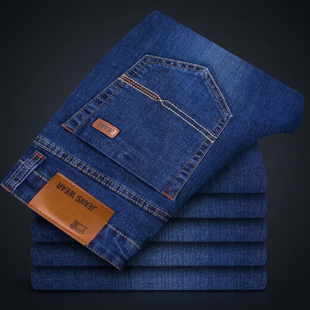 Men's Classic Straight-Leg Stretch Jeans