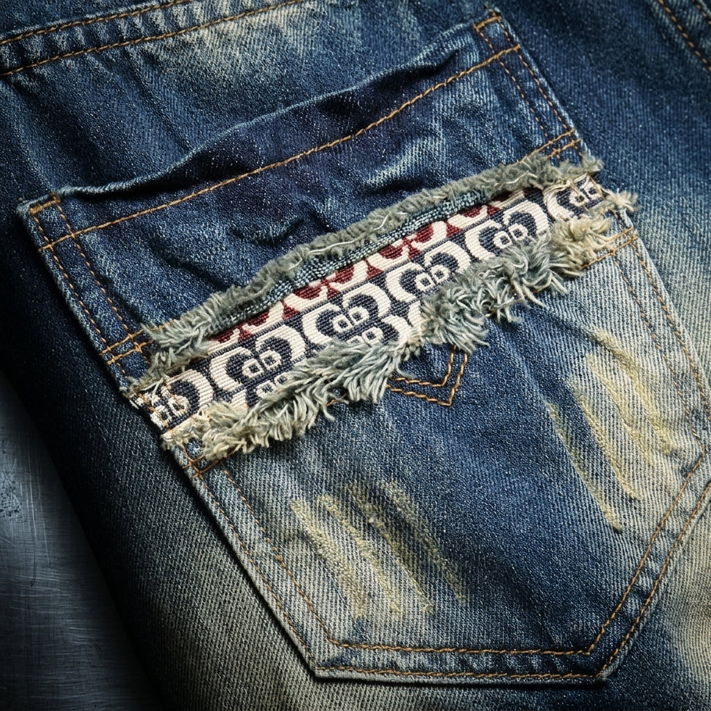 Men's Distressed Denim Shorts