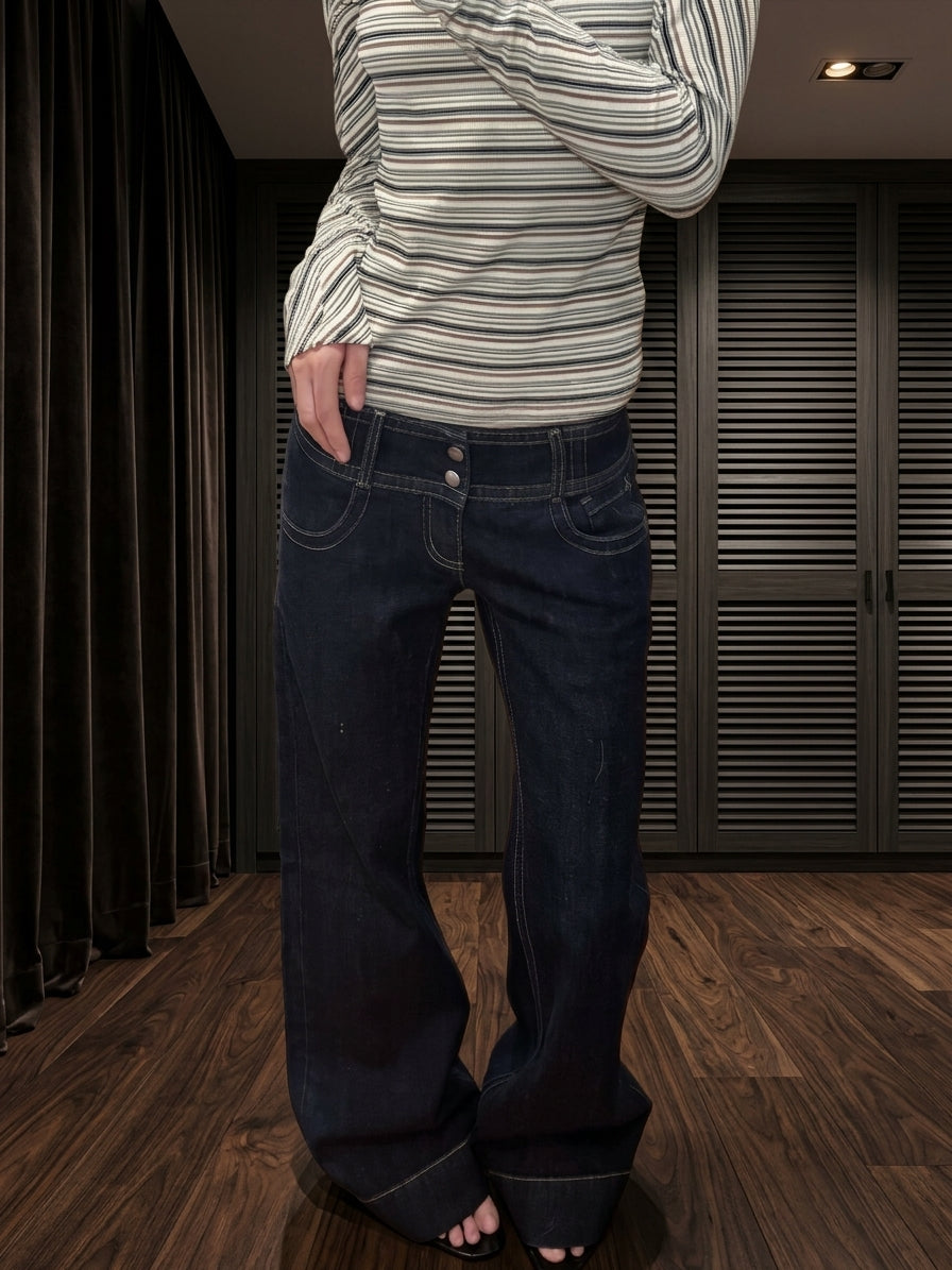Jeans a gamba dritta in denim vintage tint