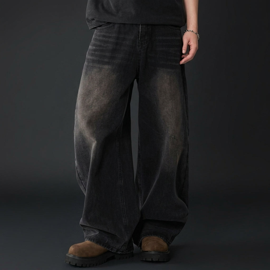 Men's Heavyweight Baggy Wide-Leg Jeans