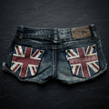 Women's Y2K Low-Rise Distressed Denim Shorts