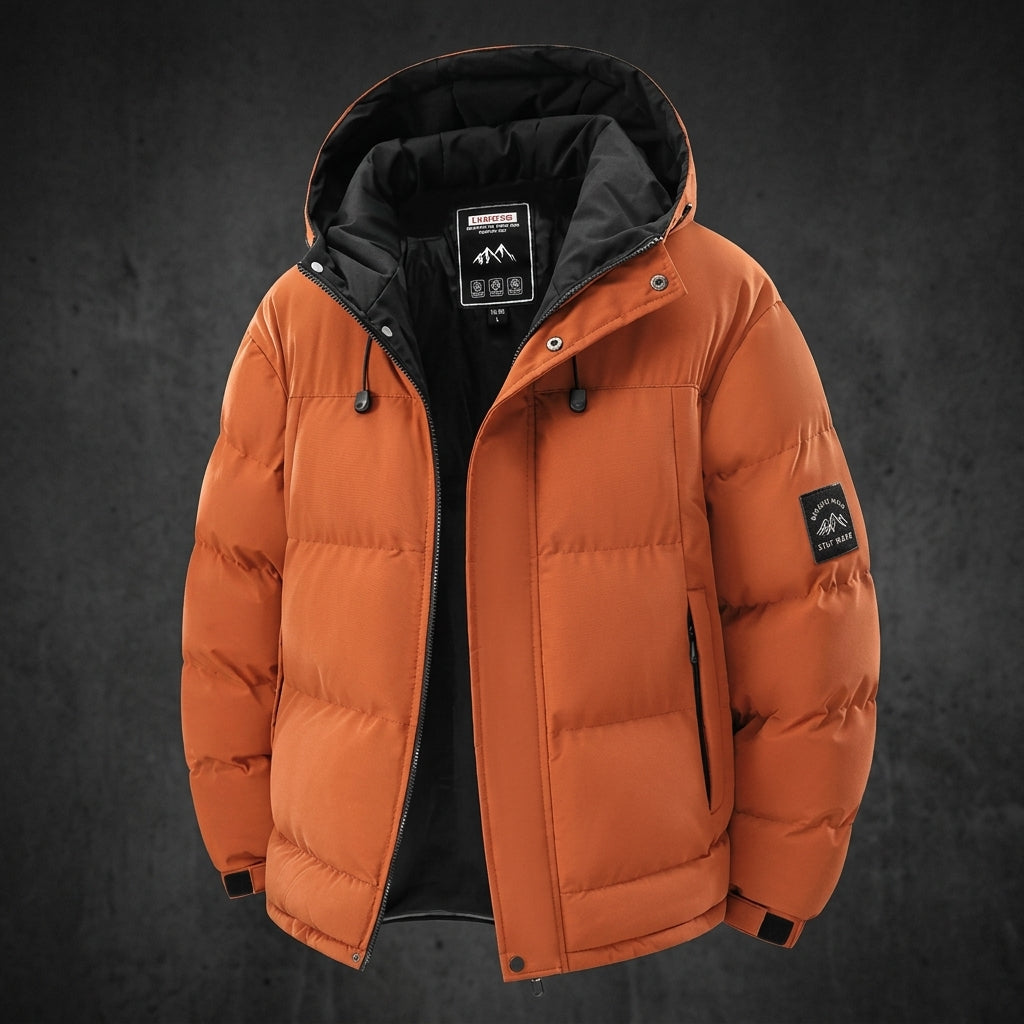 Men's Heavyweight Windproof Hooded Parka