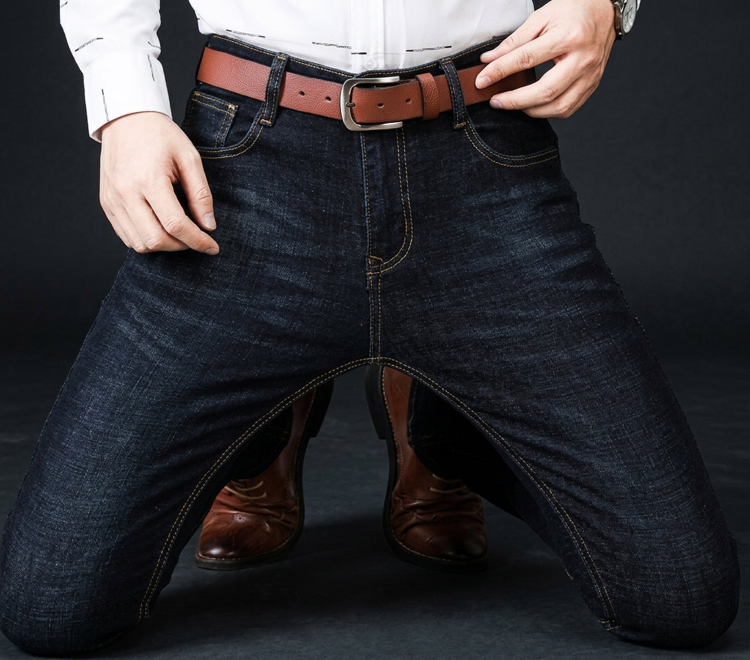 Men's Classic Straight-Leg Stretch Jeans
