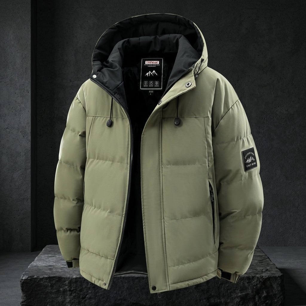 Men's Heavyweight Windproof Hooded Parka