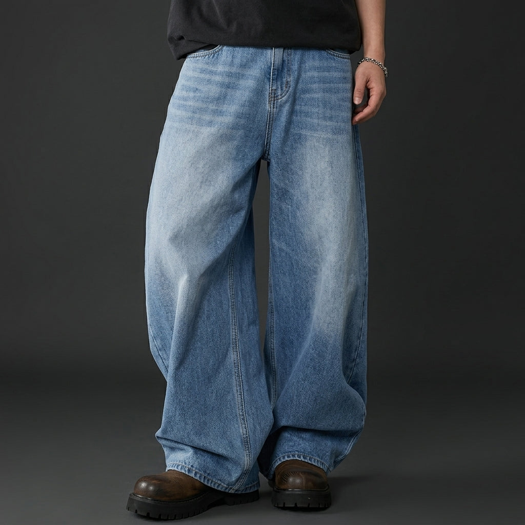 Men's Heavyweight Baggy Wide-Leg Jeans