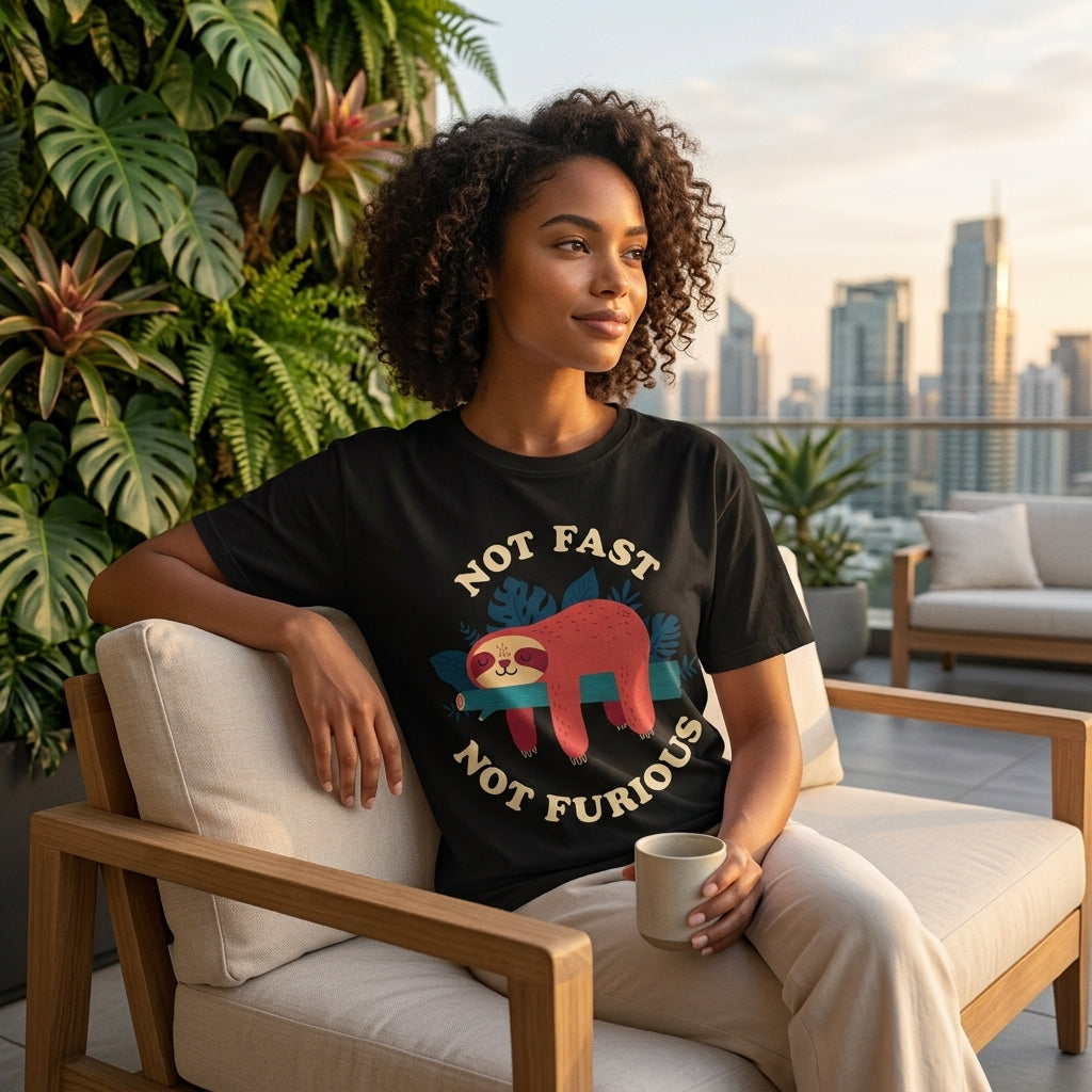 Men's Funny Sloth Graphic T-Shirt