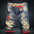 Pantaloncini di jeans personalizzati effetto usato