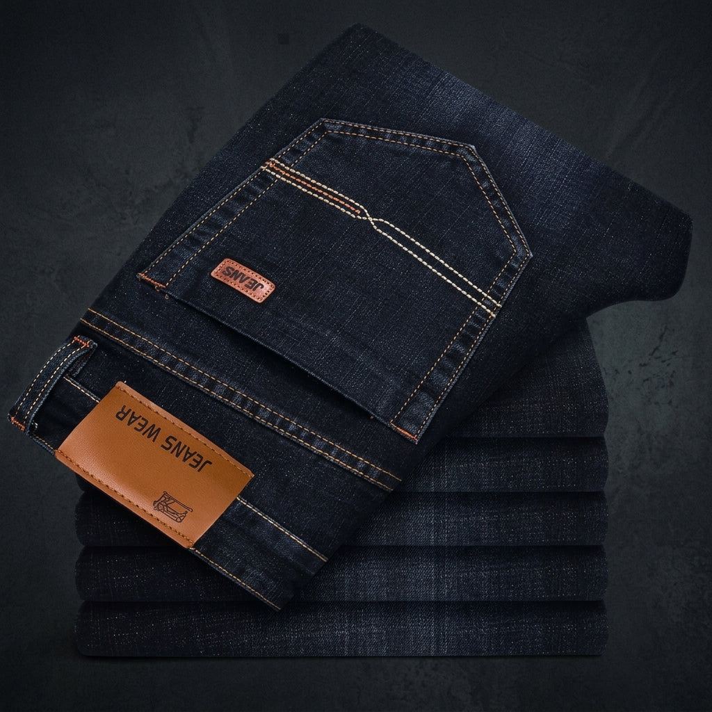 Men's Classic Straight-Leg Stretch Jeans