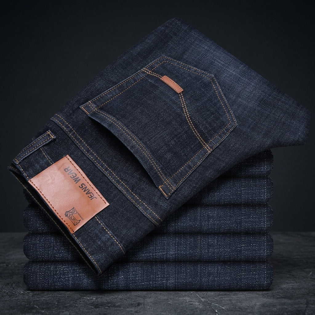Men's Classic Straight-Leg Stretch Jeans