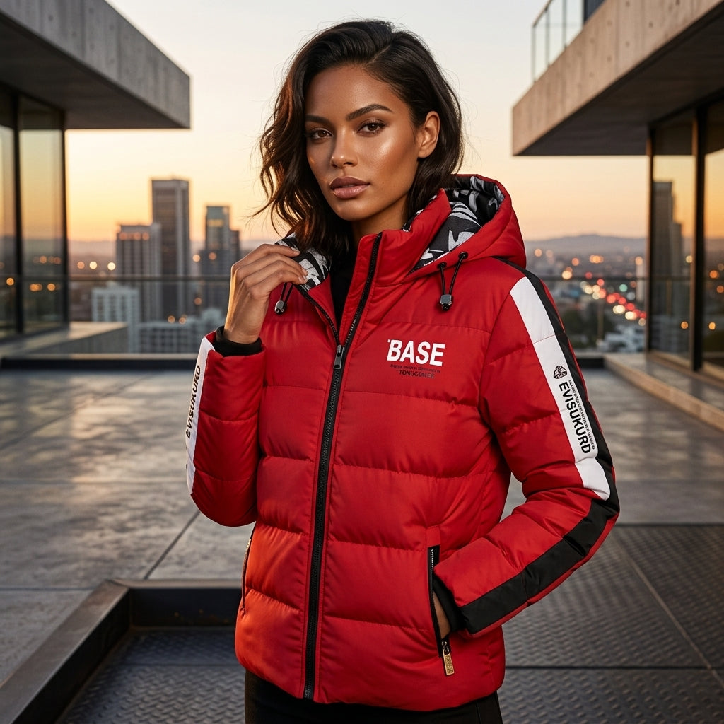 Unisex Hooded Padded Puffer Parka