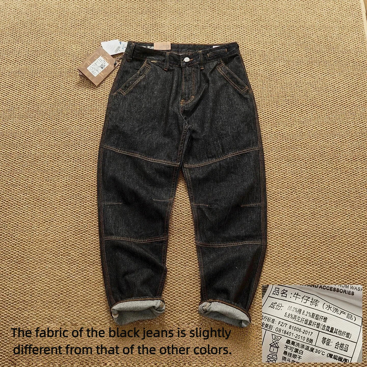 Men's Loose Straight-Leg Cotton Twill Cargo Pants