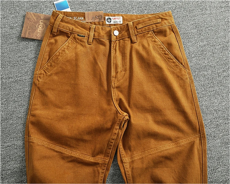 Jeans in twill di cotone scolpito in 3D