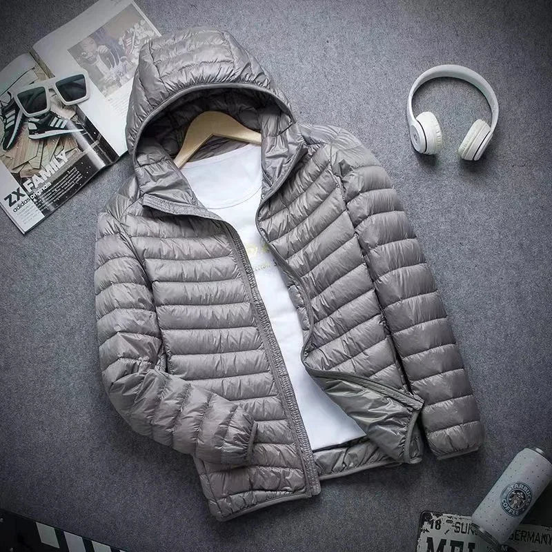 Men's Ultra-Lightweight Packable Hooded Down Parka