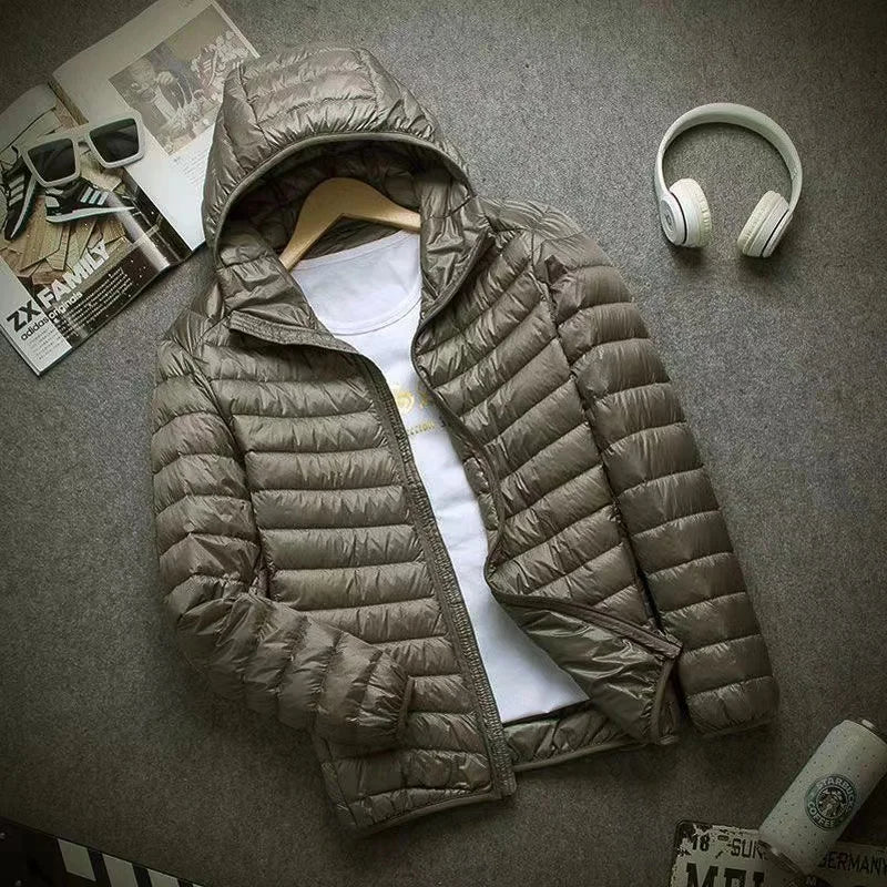 Men's Ultra-Lightweight Packable Hooded Down Parka