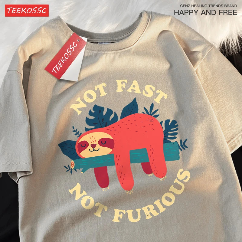 Men's Funny Sloth Graphic T-Shirt
