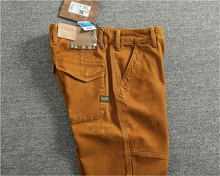 Jeans in twill di cotone scolpito in 3D