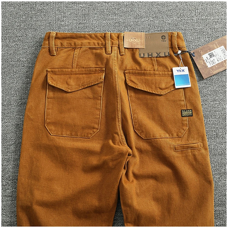 Jeans in twill di cotone scolpito in 3D