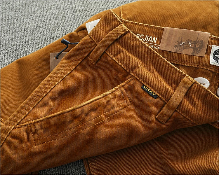 Jeans in twill di cotone scolpito in 3D