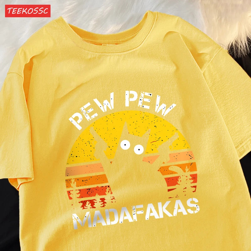 Men's Retro Cat Graphic Oversized T-Shirt