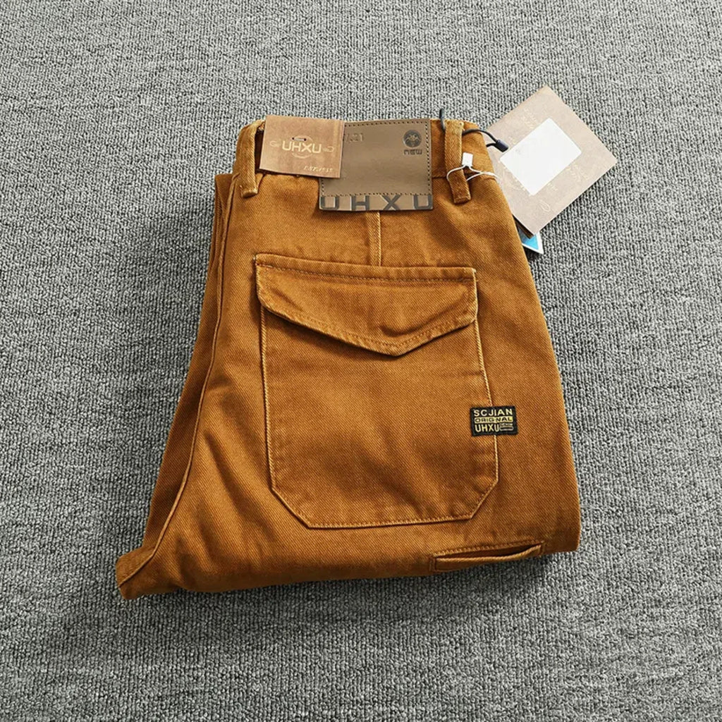 Jeans in twill di cotone scolpito in 3D