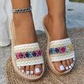 Women's Bohemian Tassel Flat Slide Sandals
