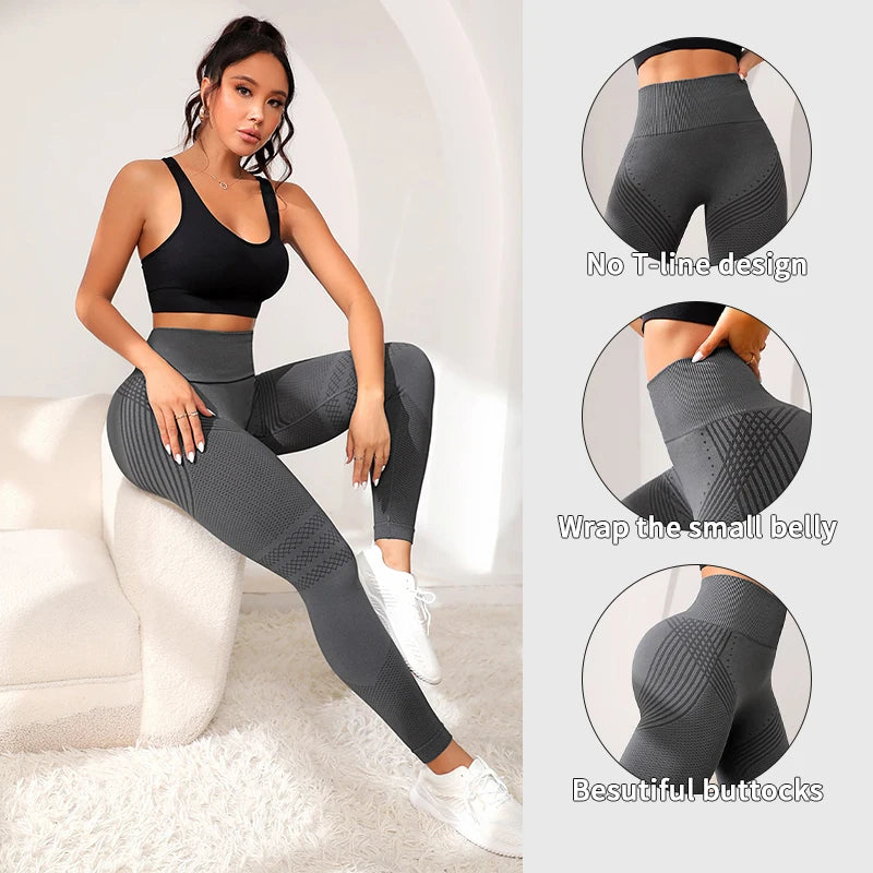 Leggings modellanti push-up a vita alta