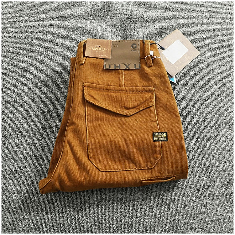 Jeans in twill di cotone scolpito in 3D
