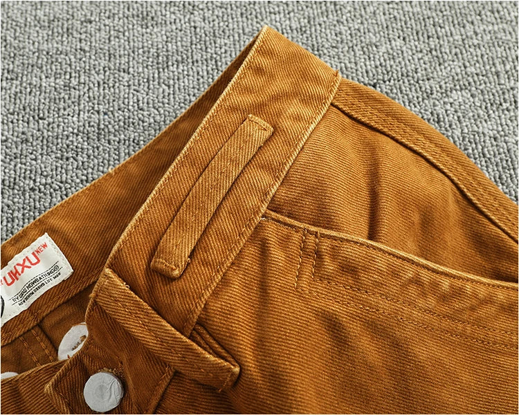 Jeans in twill di cotone scolpito in 3D