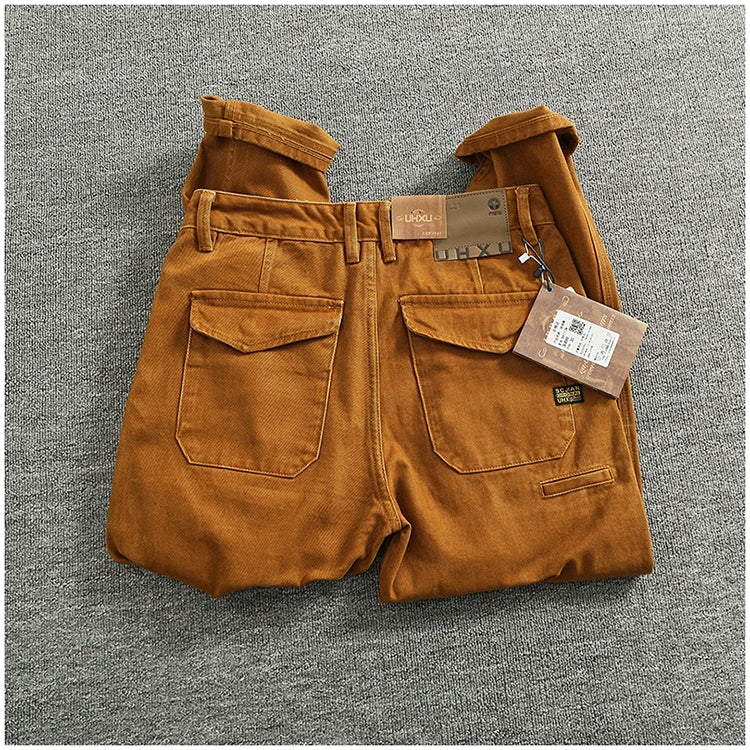 Jeans in twill di cotone scolpito in 3D