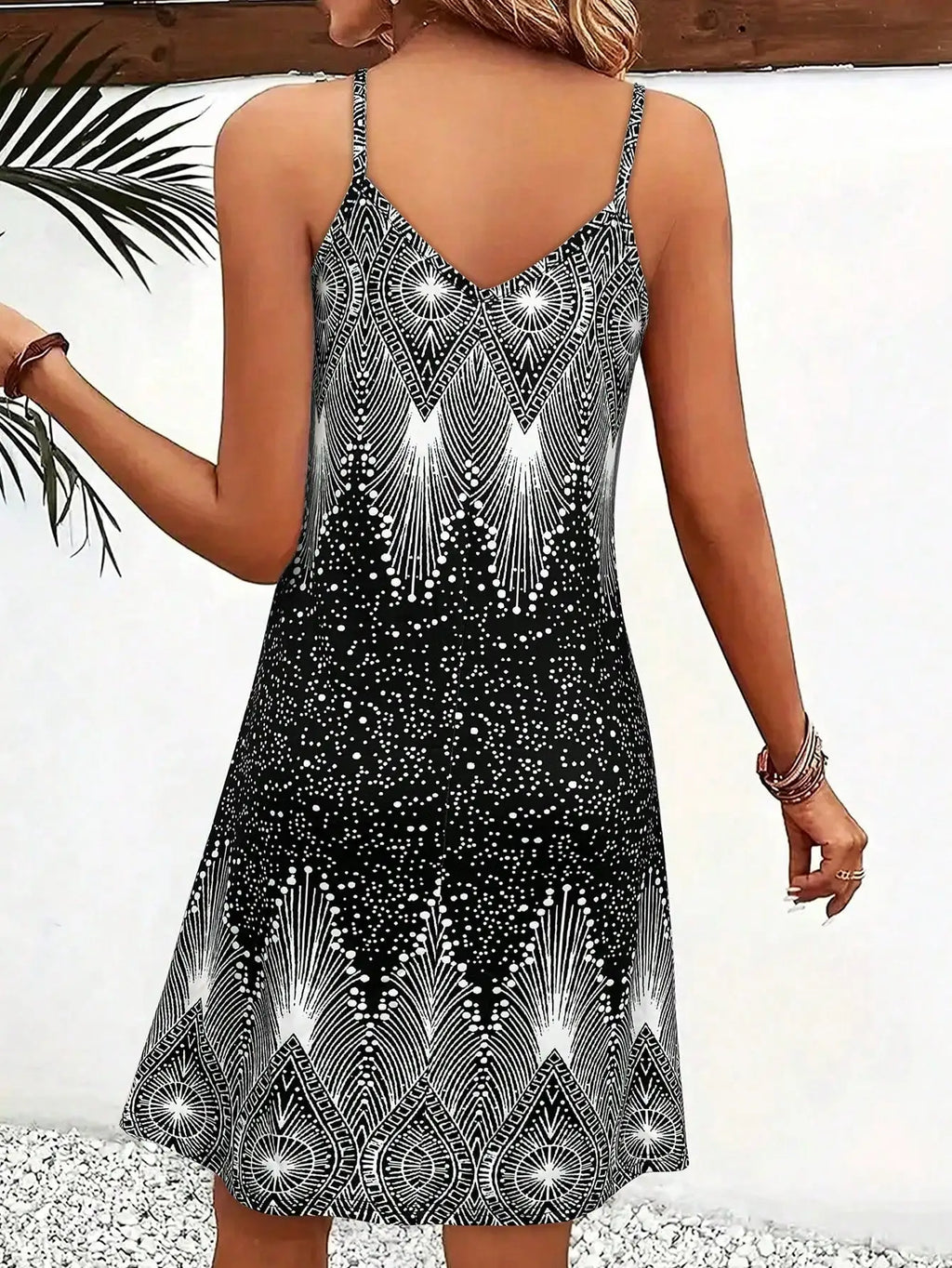 Women's Geometric Beach Slip Dress