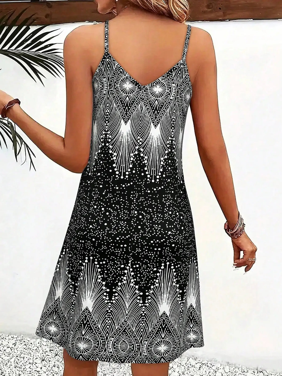 Women's Geometric Beach Slip Dress