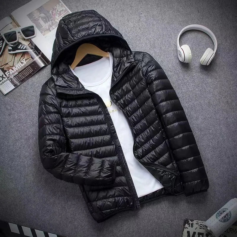 Men's Ultra-Lightweight Packable Hooded Down Parka