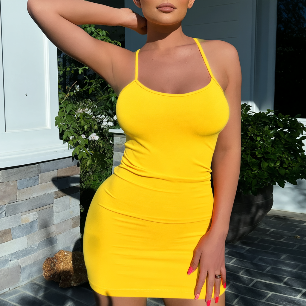 Women's Sculpted Ribbed Bodycon Mini Dress